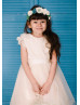 Ivory Lace Tulle High Low Flower Girl Dress